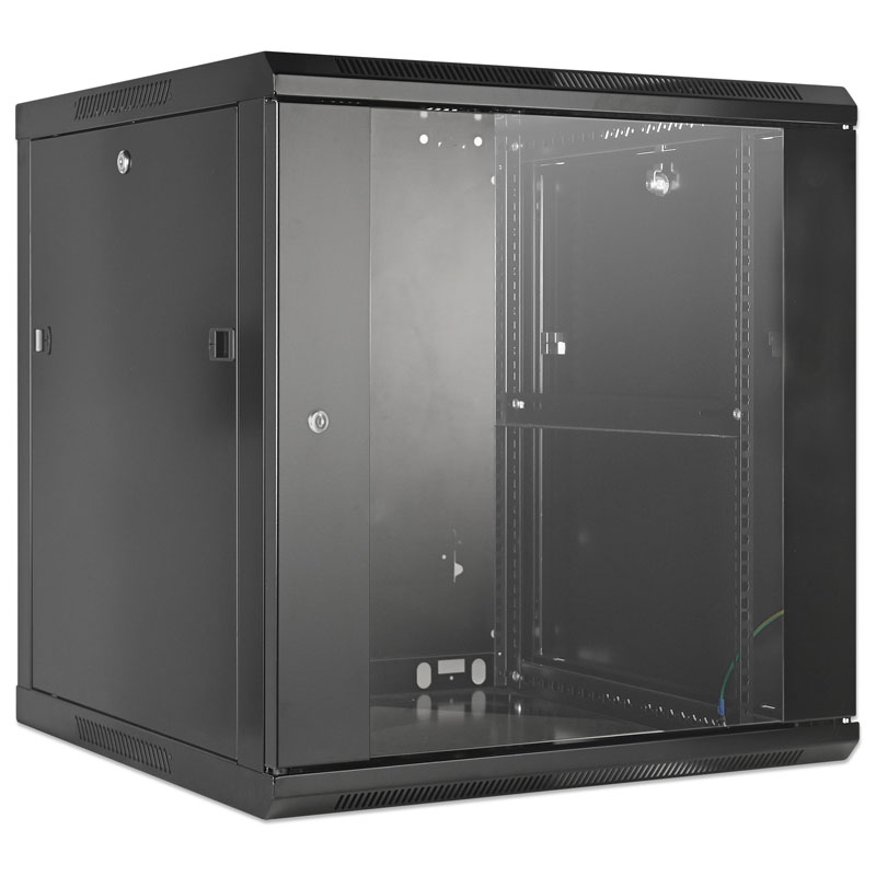 INTELLINET 19'' 12U 600x600 črna zidna komunikacijska omara