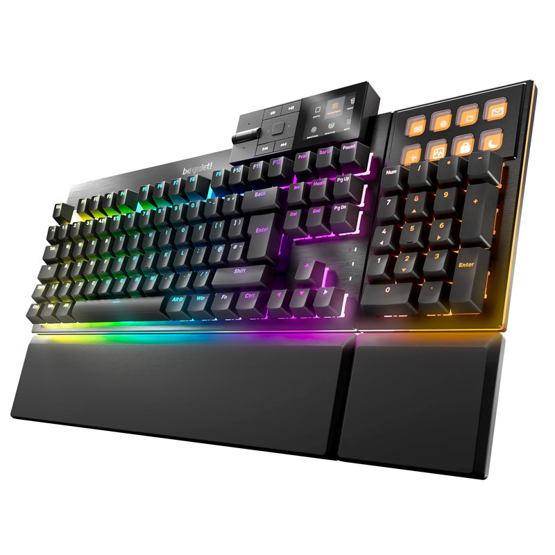 BE QUIET! Dark Mount Silent Linear UK RGB (BT001UK) mehanska modularna gaming črna tipkovnica