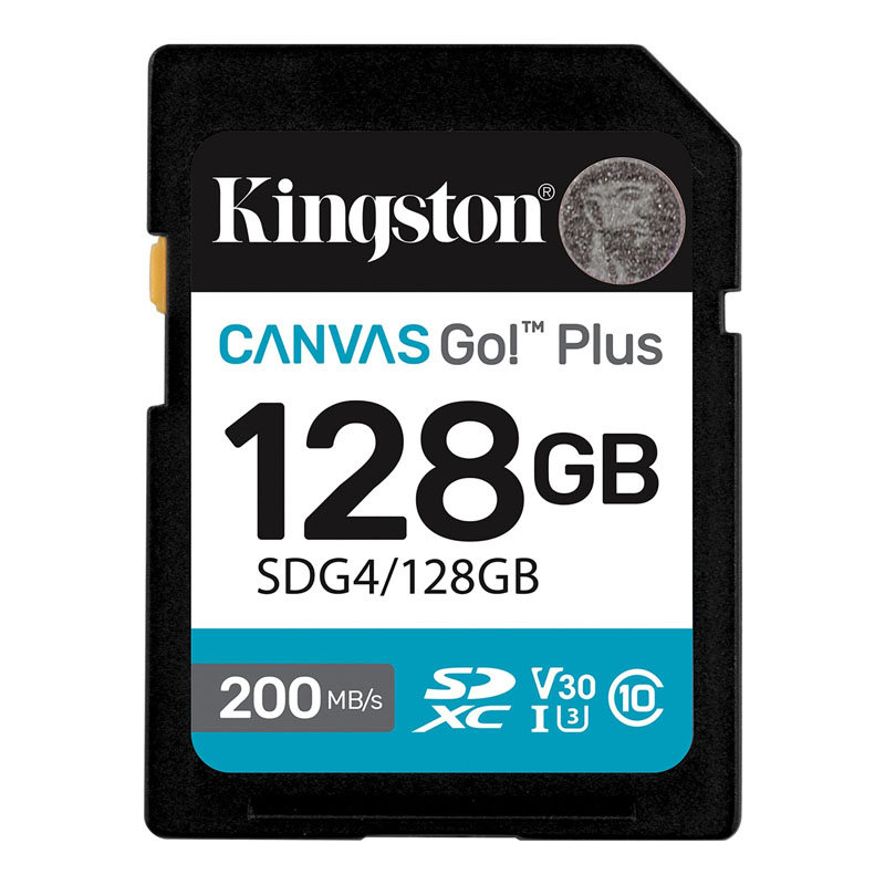KINGSTON Canvas Go! Plus SD 128GB Class10 UHS-I U3, V30, 4K UHD (SDG4/128GB) spominska kartica