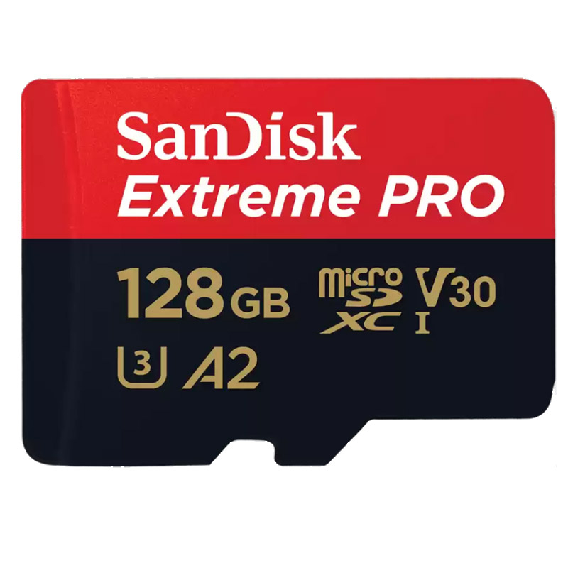 SANDISK Extreme PRO microSDXC 128GB UHS-I 4K UHD (SDSQXCD-128G-GN6MA) spominska kartica