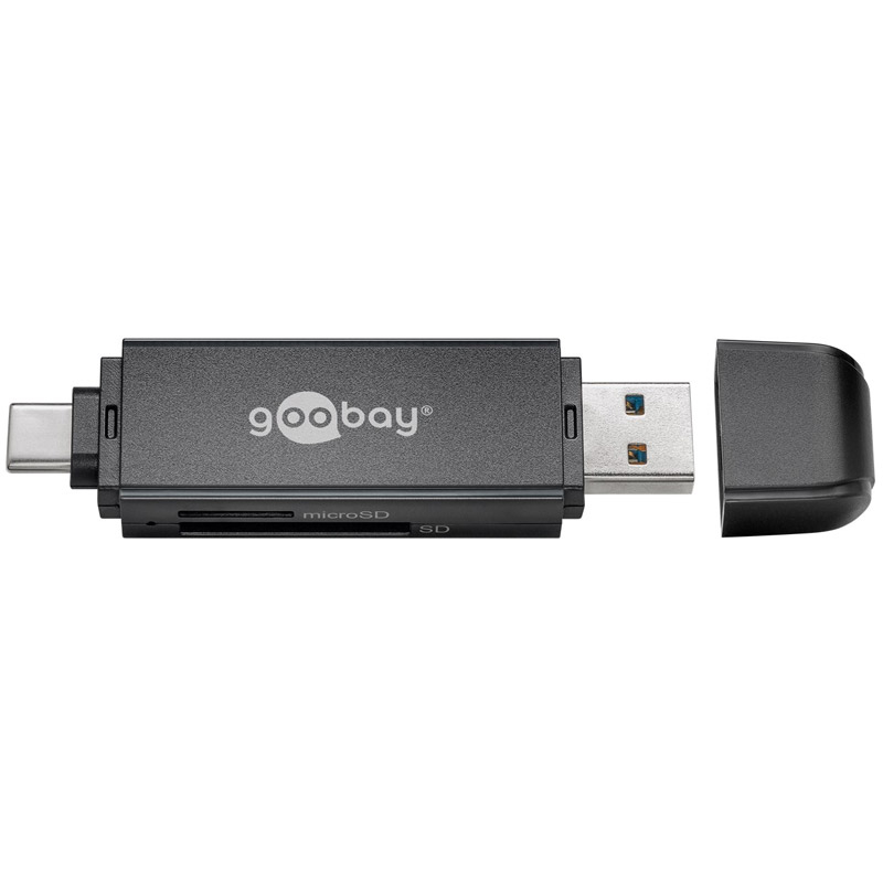 GOOBAY USB 3.0/USB-C 2v1 SD/microSD čitalec kartic