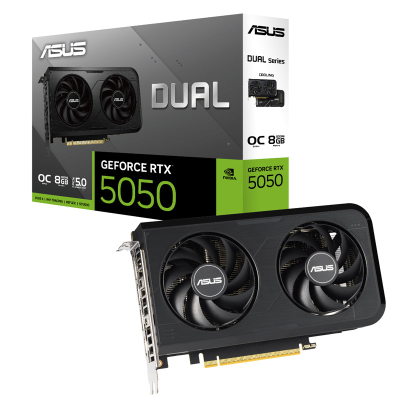 ASUS Prime GeForce RTX 5050 OC 8GB GDDR6 (DUAL-RTX5050-O8G) grafična kartica