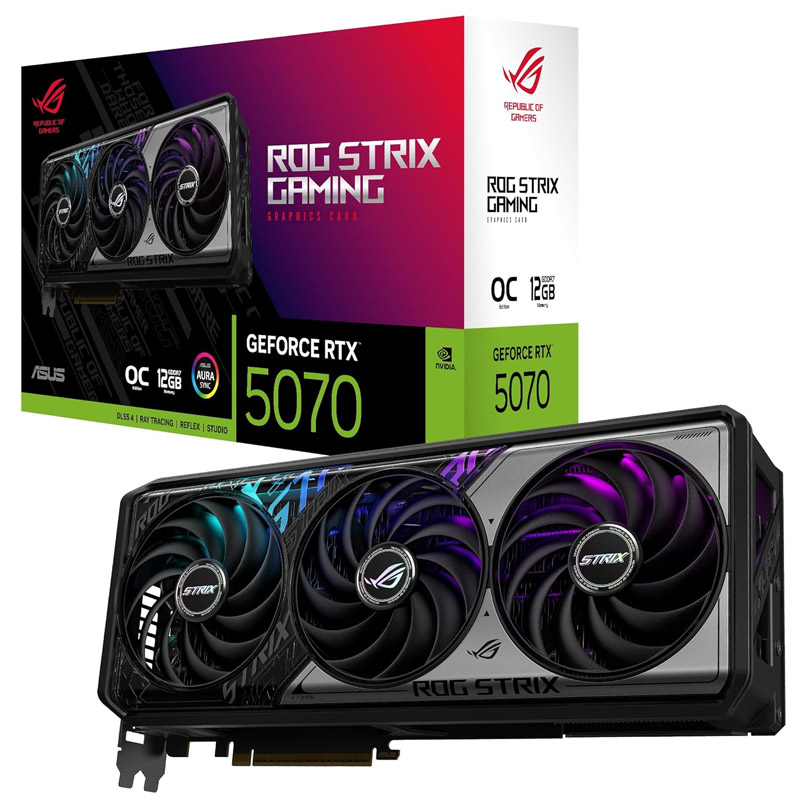 ASUS ROG STRIX GeForce RTX 5070 OC 12GB GDDR7 (ROG-STRIX-RTX5070-O12G-GAMING) grafična kartica