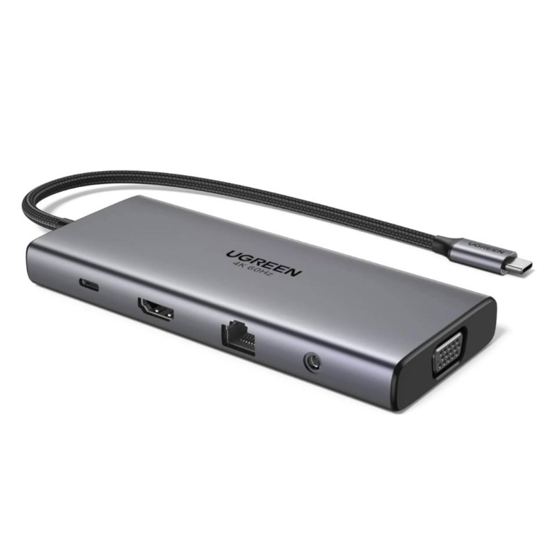 UGREEN Revodok 45520 11-v-1 USB-C/RJ45 4K 100W dock priklopna postaja