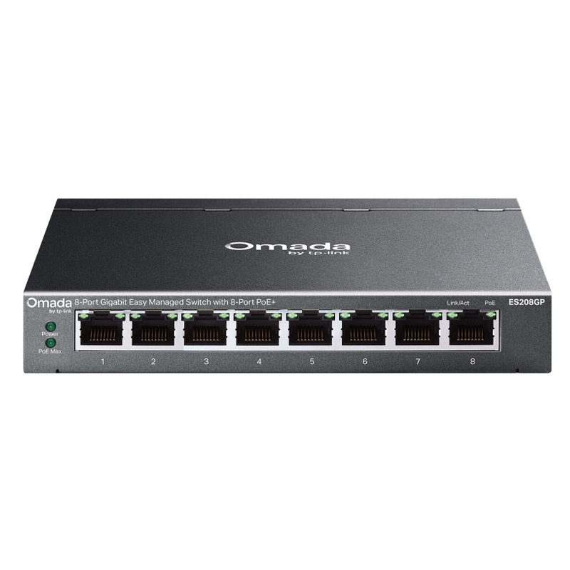 TP-LINK Omada ES208GP 8-port Gigabit PoE+ RJ45 managed mrežno stikalo switch