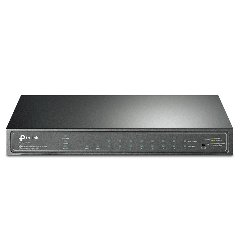 TP-LINK JetStream TL-SG2210P 10-Port 8x Gigabit PoE+ RJ45 2x gigabit SFP Smart mrežno stikalo switch
