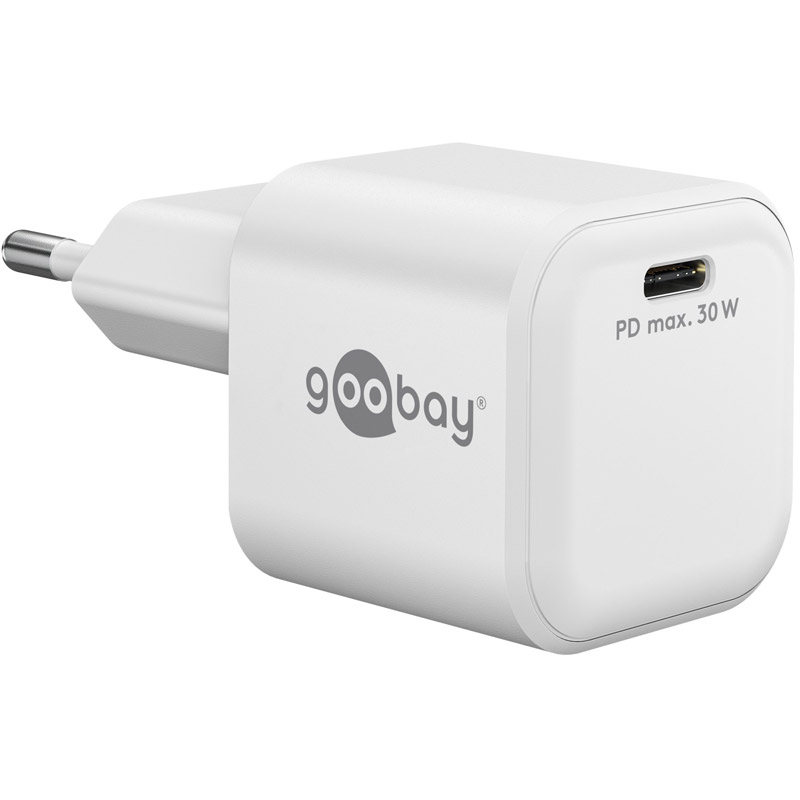 GOOBAY USB-C GaN 30W bel hitri polnilec