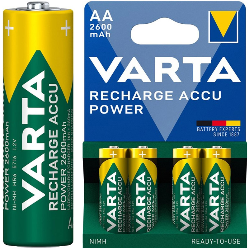 VARTA AA Mignon/HR6 (5716) 1,2V 2600 mAh 4kos polnilna baterija