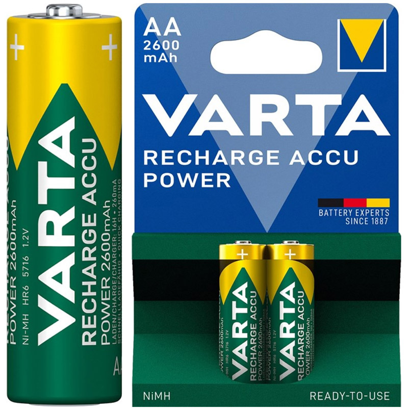 VARTA AA Mignon/HR6 (5716) 1,2V 2600 mAh 2kos polnilna baterija
