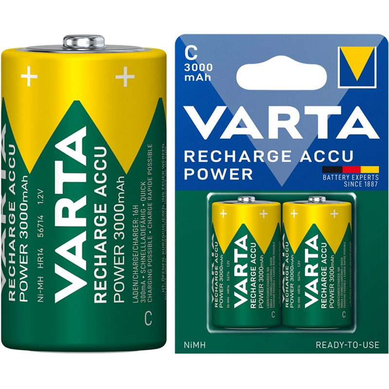 VARTA C Baby/HR14 (56714) 1,2V 3000 mAh 2kos polnilna baterija
