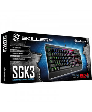 SHARKOON SKILLER MECH SGK3 mehanična Kailh Red RGB slo tisk tipkovnica