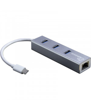 INTER-TECH Argus IT-410-S RJ45/3xUSB3.0-Type C LAN adapter