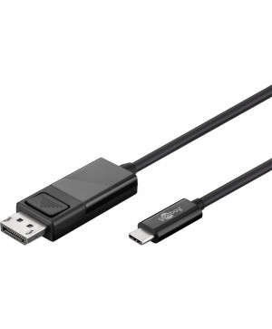 GOOBAY USB-C (M) / DisplayPort (M) 4k 60 Hz 1,2 m črn kabel