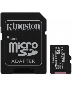 KINGSTON Canvas Select Plus microSD 64GB Class10 UHS-I adapter (SDCS2/64GB) spominska kartica