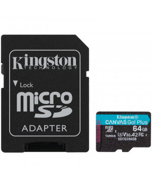 KINGSTON Canvas Go! Plus microSD 64GB Class 10 UHS-I U3 V30 A2 adapter (SDCG3/64GB) spominska kartica