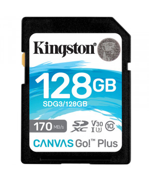 KINGSTON Canvas Go! Plus SD 128GB Class 10 UHS-I U3 V30 A2 (SDG3/128GB) spominska kartica