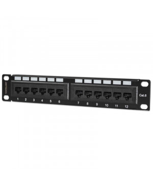 INTELLINET 1U 12-port UTP Cat6 črn patch panel