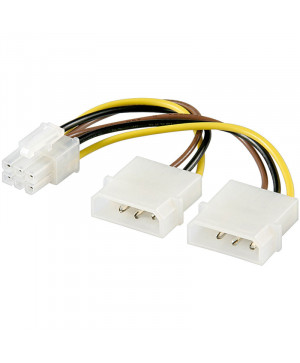 GOOBAY 51360 napajalni kabel / adapter za PC grafično kartico; 6-pin PCI-E/PCI Express adapter