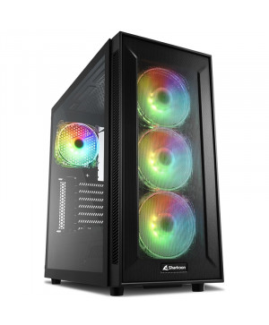 SHARKOON TG6M ATX (TG6M RGB) RGB gaming okno črno ohišje