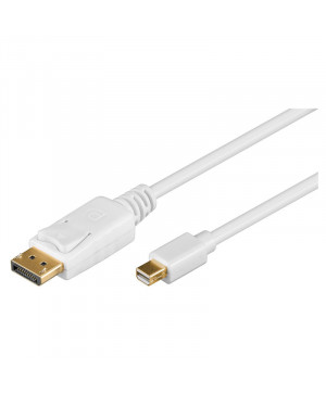 GOOBAY Mini DisplayPort 1.2 2m pozlačen bel kabel