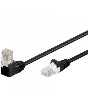 GOOBAY CAT 5e kotni 90° U/UTP 15m črn patch kabel