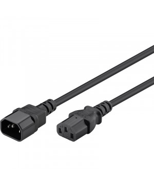 GOOBAY 1,5m črn C14/ C13 podaljšek za napajalni kabel 
