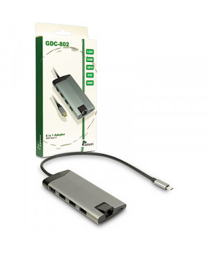 INTER-TECH GDC-802 - multifunkcijski USB-C 3.1 dockingstation - adapter 