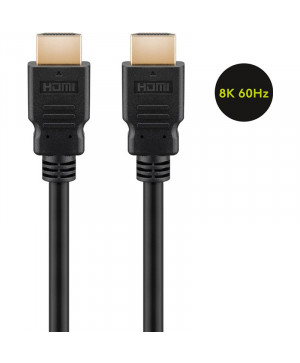 GOOBAY High Speed HDMI 2.1 8K  z mrežno povezavo pozlačen 1 m kabel