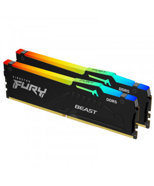 KINGSTON Fury Beast 64GB (2x32GB) 5600MT/s DDR5 CL40 XMP KF556C40BBAK2-64 RGB ram pomnilnik