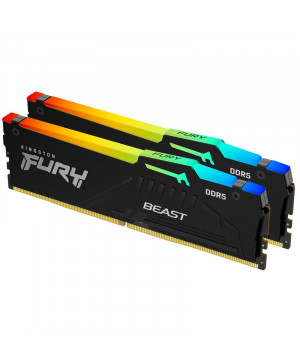 KINGSTON Fury Beast 32GB (2x16GB) 5600MT/s DDR5 CL36  EXPO KF556C36BBEAK2-32 RGB ram pomnilnik