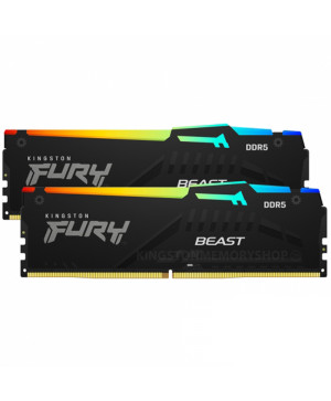 KINGSTON Fury Beast 32GB (2x16Gb) 5200MT/s DDR5 CL36 EXPO (KF552C36BBEAK2-32) RGB ram pomnilnik