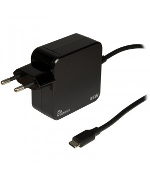 INTER-TECH PD-2045 USB-C PD 5-20V 45W 1,8m črni polnilec