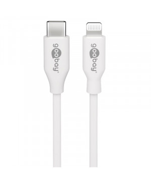 GOOBAY USB-C na Apple (Lightning) 0,5m 87W beli napajalni in sync MFi kabel