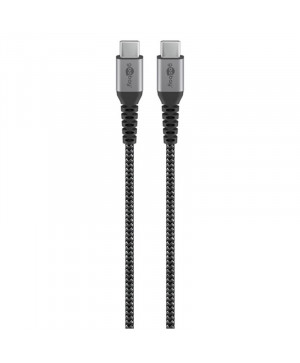 GOOBAY USB-C na USB-C 0,5m 60W črni napajalni in sync kabel