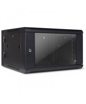 INTER-TECH SMA-6606 19" 6U 600x600 črna zidna komunikacijska omara