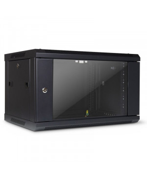 INTER-TECH SMA-6406 19" 6U 600x450 črna zidna komunikacijska omara