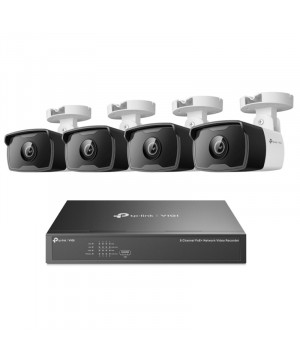 TP-LINK Vigi NK8P-B434I 3MP (4.0mm) IR IP67 4x bela zunanja nadzorna kamera + video snemalnik