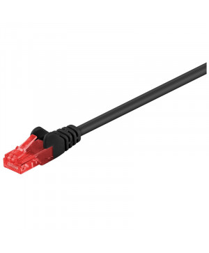 GOOBAY CAT6 U/UTP 1m črn/rdeč mrežni priključni patch kabel