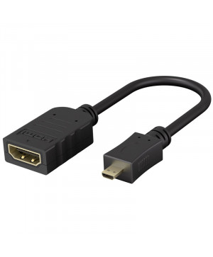 GOOBAY HDMI na Micro-HDMI 4K/60Hz 0,15m črn kabel