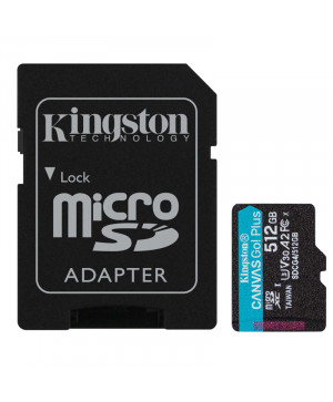 KINGSTON Canvas Go! Plus microSD 512GB Class 10 UHS-I U3 V30 A2 adapter (SDCG4/512GB) spominska kartica