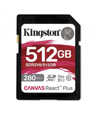 KINGSTON Canvas React Plus V60 SD 512GB Class10 UHS-II (SDR2V6/512GB) spominska kartica
