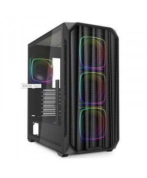 SHARKOON AK5M RGB midiATX okno črno ohišje