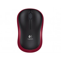 LOGITECH M185 brezžična optična rdeča miška
