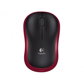 LOGITECH M185 brezžična optična rdeča miška