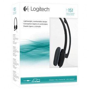 LOGITECH H151 stereo črne z mikrofonom slušalke