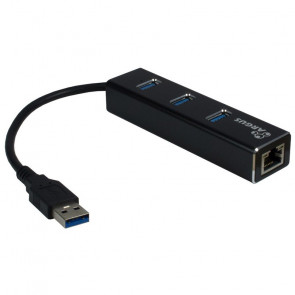 INTER-TECH ARGUS IT-310 gigabit LAN USB3.0 3-port hub mrežni adapter