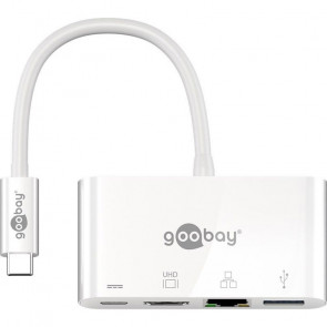 GOOBAY USB-C / 3x USB + HDMI + Ethernet bel dock priklopna postaja