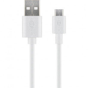 GOOBAY USB 2.0 (M) na microUSB (Type B) 1m bel polnilni kabel
