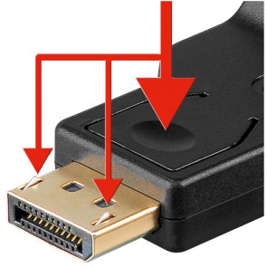 GOOBAY DisplayPort / VGA črn adapter