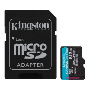 KINGSTON Canvas Go! Plus microSD 512GB Class10 UHS-I 3 adapter (SDCG3/512GB) spominska kartica